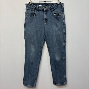 Carhartt Men Carpenter Relaxed Fit Jeans Size 34x32 Cargo Blue Denim Y2K D022 -5